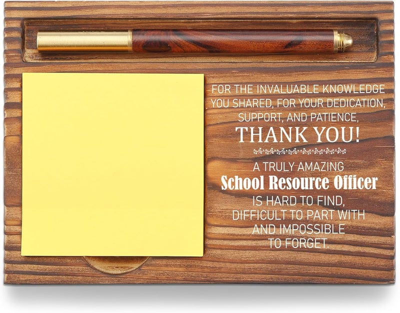 YODOCAMP School Resource Officer Appreciation Gift, Law Enforcement Thank You Desk Organizer, Thoughtful Office Decor for SROs, Police Officer Recognition Self-Stick Note Pad Holder TZP84 - Image 1